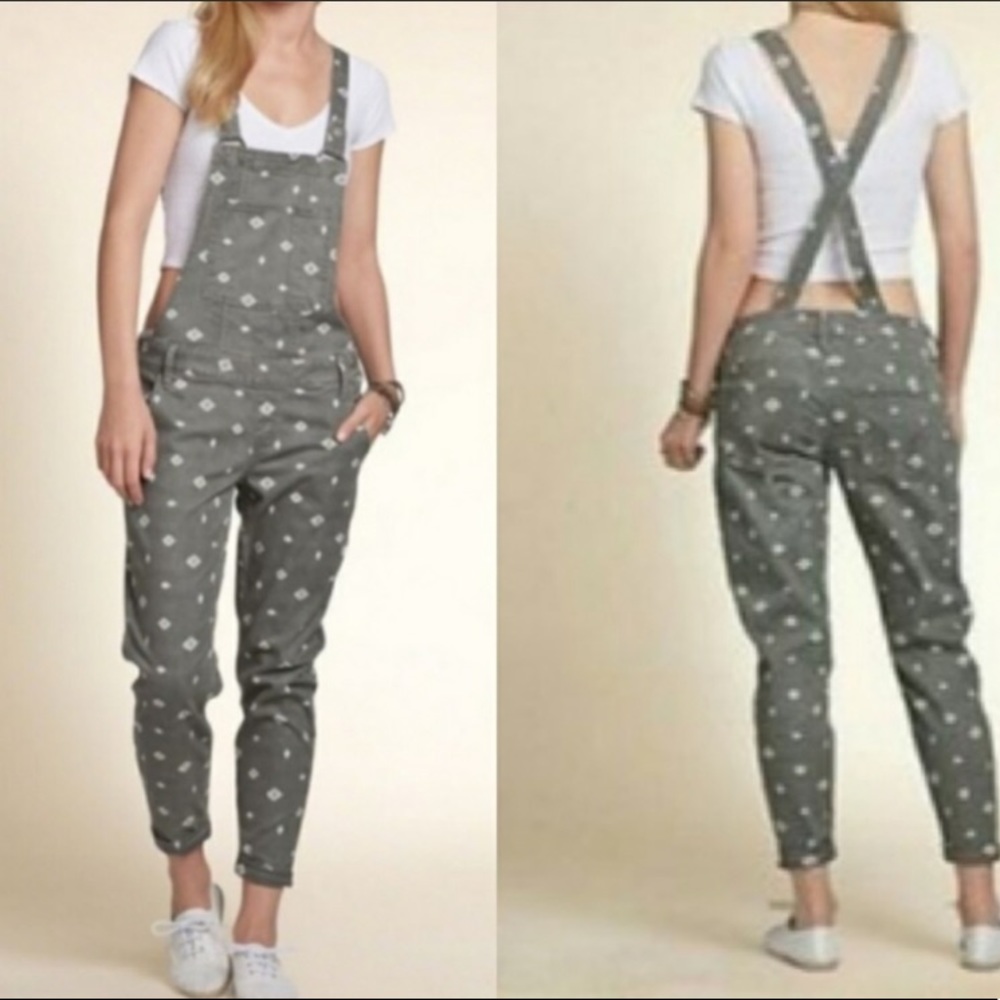 Hollister Gray Overalls